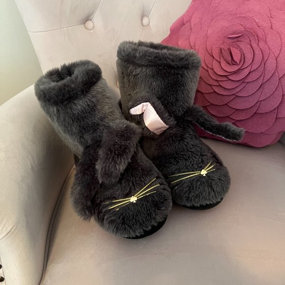 Kate Spade Bethie faux fur Rabbit Bunny Slippers size 8 **PLEASE READ** - Picture 5 of 13